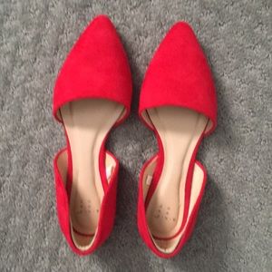 New red flats size 8